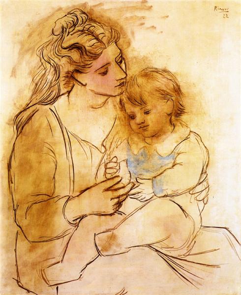 Pablo Picasso Mother And Child Mere Et Enfant Portrait 1922